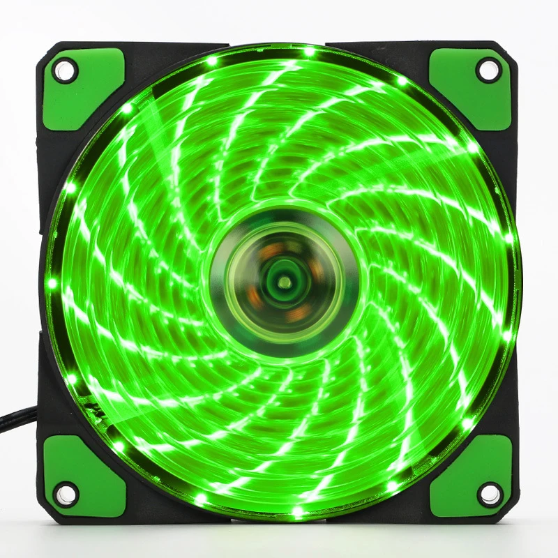 

120mm PC Computer 16dB Ultra Silent 33 LEDs Case Fan Heatsink Cooler Cooling with Anti-Vibration Rubber,12CM Fan