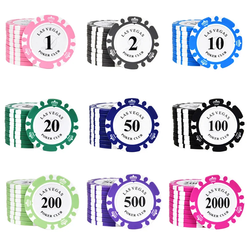 20 шт./лот фишки для покера 13 цветов 14 г глина/Железо 40*40 мм Корона LASVEGAS Техасский