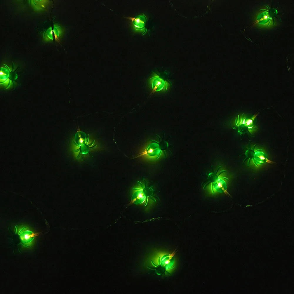 1,2 м 10 Led подвесной Хэллоуин Декор паук светодиодные гирлянды фонари, лампы для Diy дома на открытом воздухе Аксессуары для празднования Хеллоуина#15
