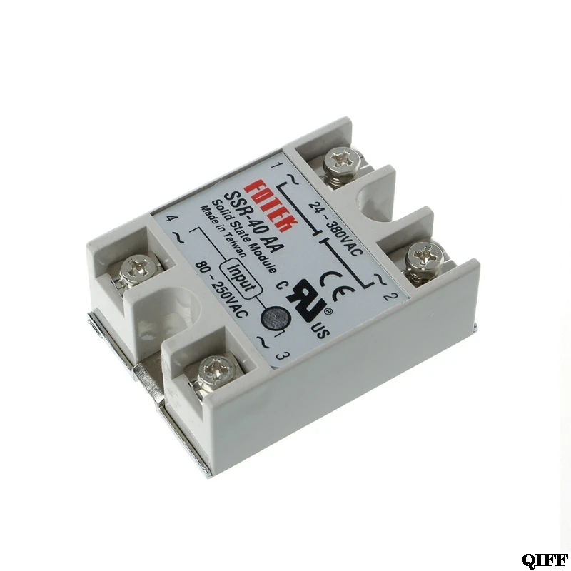 Твердотельный релейный модуль SSR 40AA 40A 250V 80 DC вход 24 380VAC выход Mar28|Реле| |
