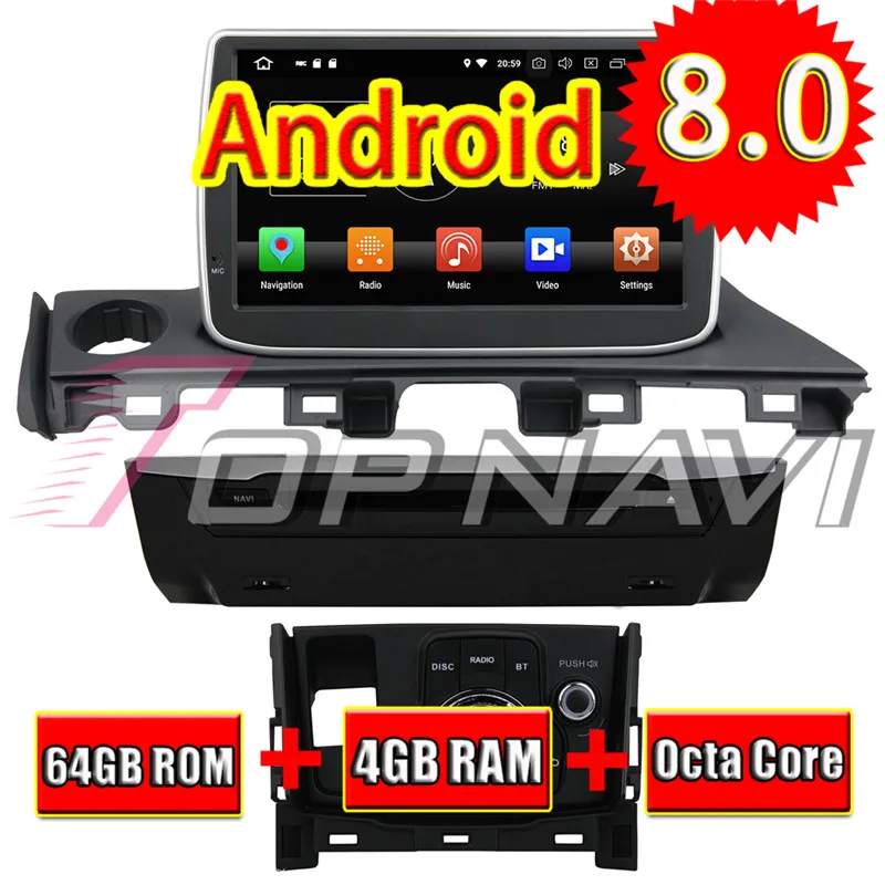 2 din car radio gps android For Mazda 6 Atenza 2017