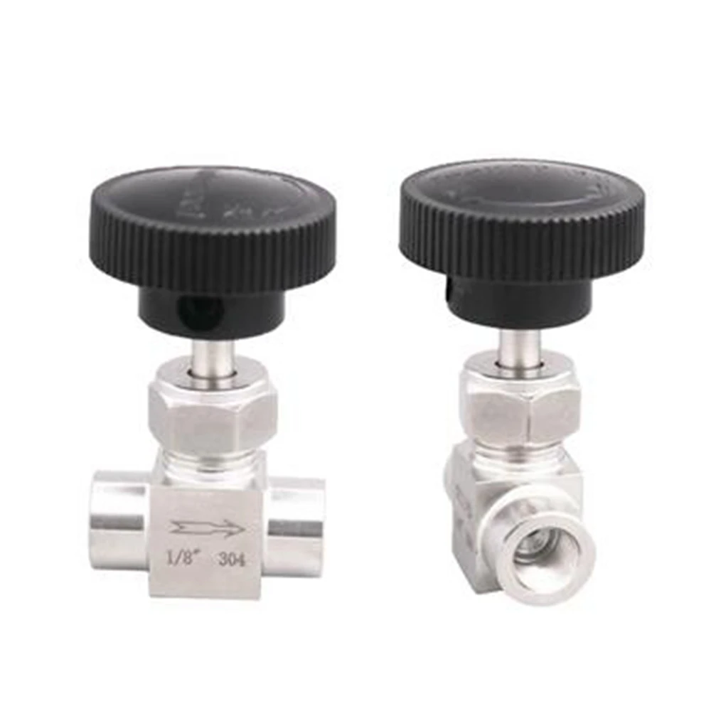 

1/8" - 1/2" BSP Female Thread Needle Valve 304 Stainless Steel Flow Control Shut Off for Water Gas Oil