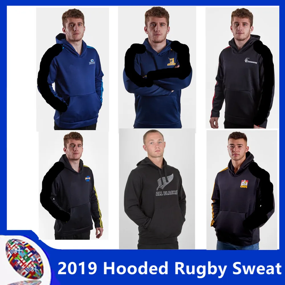 

2019 New Zealand Blues Super rugby Jerseys Hurricanes Hooded Rugby Sweat Chiefs Hooded Rugby Sweat Highlanders Hooded Rugby