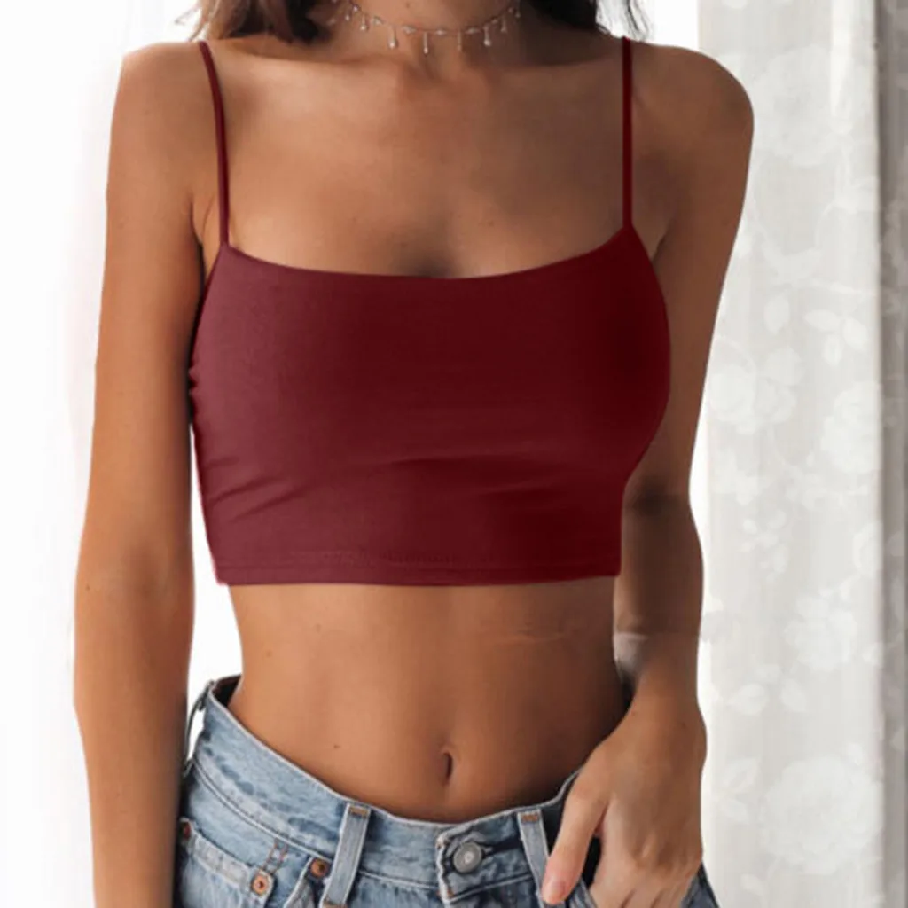 Summer Sexy Camis Women Off Shoulder Crop Top Sleeveless Shirt Sexy Slim Lady Bralette Tops Strap Skinny Vest Camisole Tank Tops Summer Sexy Camis Women Off Shoulder Crop Top Sleeveless Shirt Sexy Slim Lady Bralette Tops Strap Skinny Vest Camisole Tank Tops
