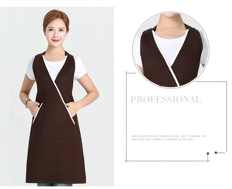 Kitchen tooling milk tea nail shop waiter overalls women fashion cotton32