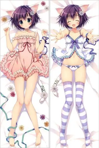 Artist Ryohka Neko Mimi Cat Girl font b Cute b font Anime Dakimakura font b Pillow