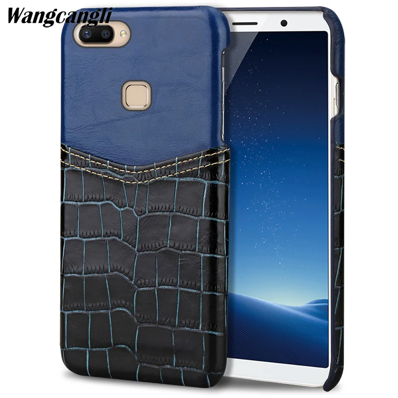 

For VIVO V9 crocodile pattern half-pack mobile phone case four-corner all-inclusive mobile phone case for X6 X7 X9 X21 case