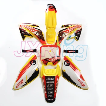 

Cool Complete Body Plastics Kit and full graphic sticker set For CRF70 Dirt Pit Bike MX Motocross Enduro Supermoto