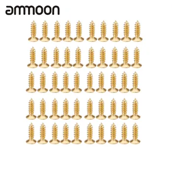 

50pcs/set 3mm Pickguard Screws for Guitar Pickguard Scratch Plate Gold Plating Design Guitar Parts & Accessories