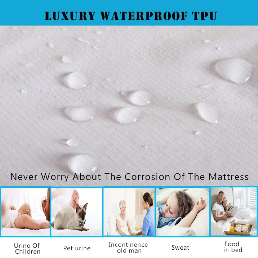  Only For Russian 160X200CM Terry Mattress Covers Fitted Sheet Bed Bug Proof Waterproof Mattress Pro