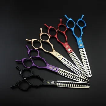 

6.5 inch Colorful Straight Thinning Scissor (17 teeth ) Dog Grooming Scissors /Shear with Case