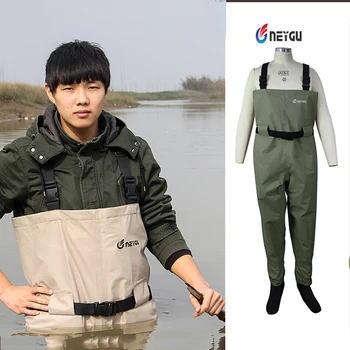 NEYGU fishing waders attached neoprene stockingfoot which is waterproof&ventilate ,man's overalls Wear-resisting wading pants