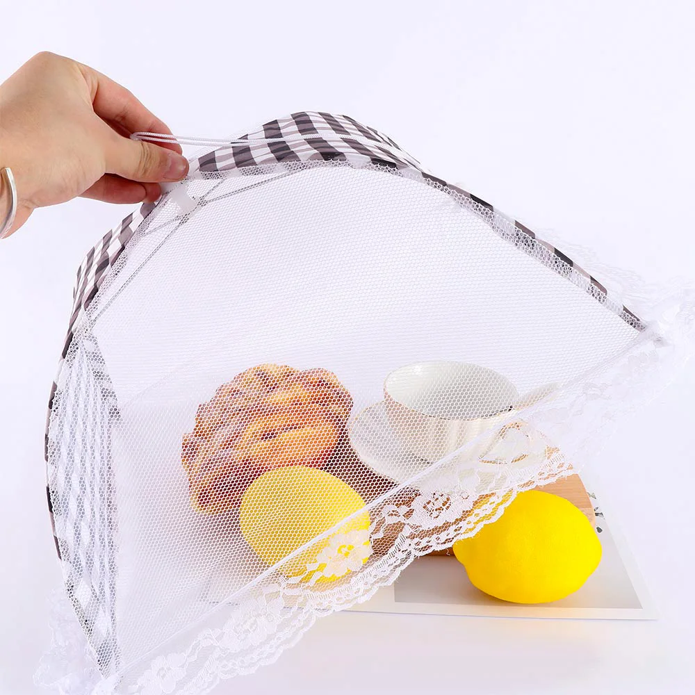 Umbrella Style Lace Mesh Breathable Food Cover Fruit Covers Kitchen