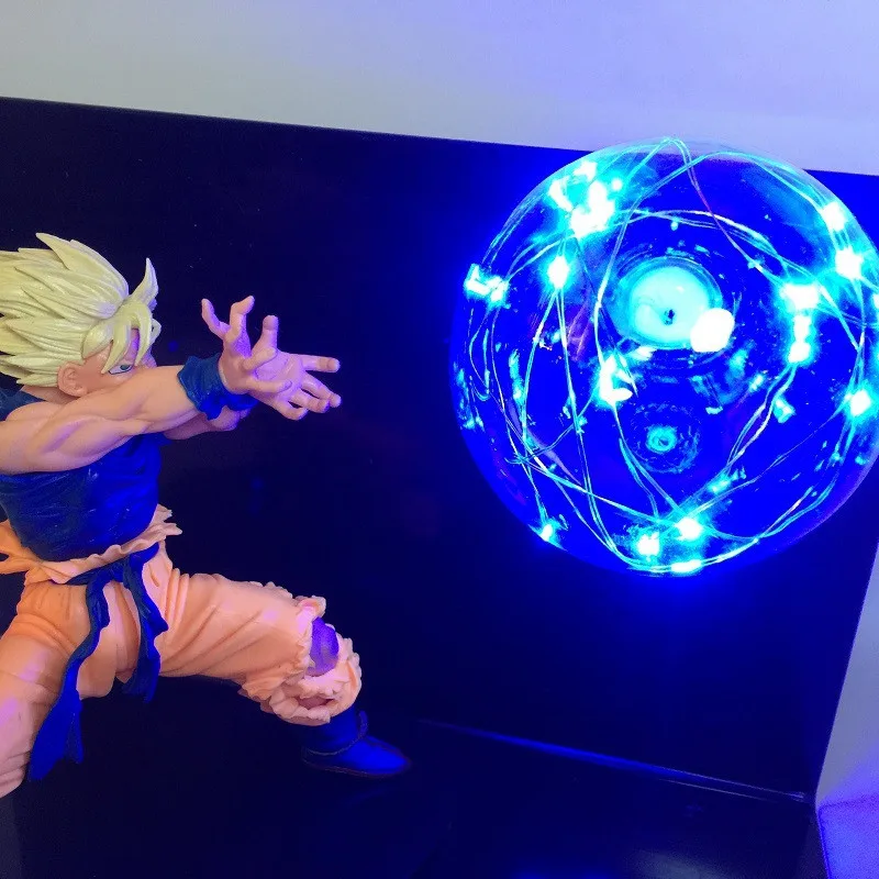 Дизайн Dragon Ball Z лампа аниме Гоку модель световая фигура игрушки ночная лампа прочность бомбы RGB красочные DBZ Красный Синий освещение