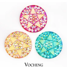 Vocheng jengibre Snap joyería intercambiable 18mm 6 colores pentagrama acrílico botón Vn-715(China)