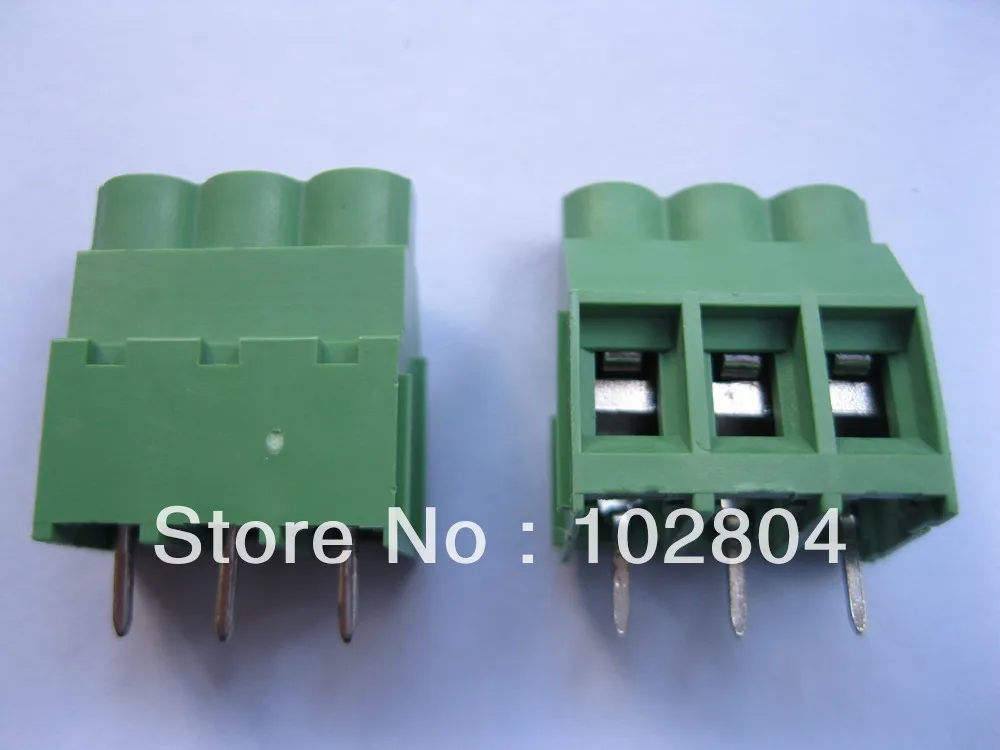 

250 Pcs Wire Cage Type 3 pin 6.35mm Green Screw Terminal Block Connector DC635 HOT Sale HIGH Quality