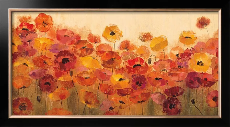 Лидер продаж абстрактная картина маслом цветок лето Маки Сильвия Васильева живопись искусство на холсте Высокое качество ручная роспись