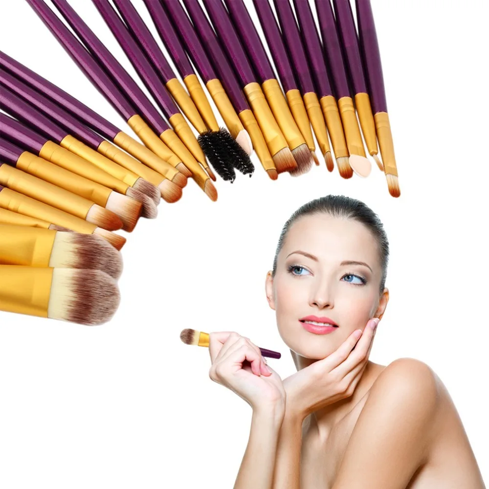 

New Pro 20Pcs Superior Cosmetic Brushes Set Kit Makeup Tool Brushes skin-friendly and healthy hypoallergenic Quality