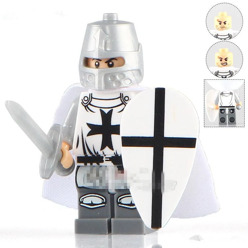 

SingleSale Series Crusader Rome Commander Knights XH645 SUPER HEROES Minifig Assemble MODEL Building Blocks Bricks Kids Toy Gif
