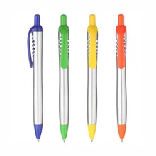 Серебряная шариковая ручка с открывающимися окнами, цветные детали, персонализированная рекламная шариковая ручка, индивидуальный логотип и текстовый дисплей