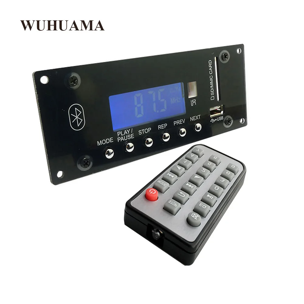 

12V Car Kit Radio Bluetooth 4.0 stereo Player Module Phone BT APP Support APE FLAC MP3 FM/USB Remote control SD Audio LCD