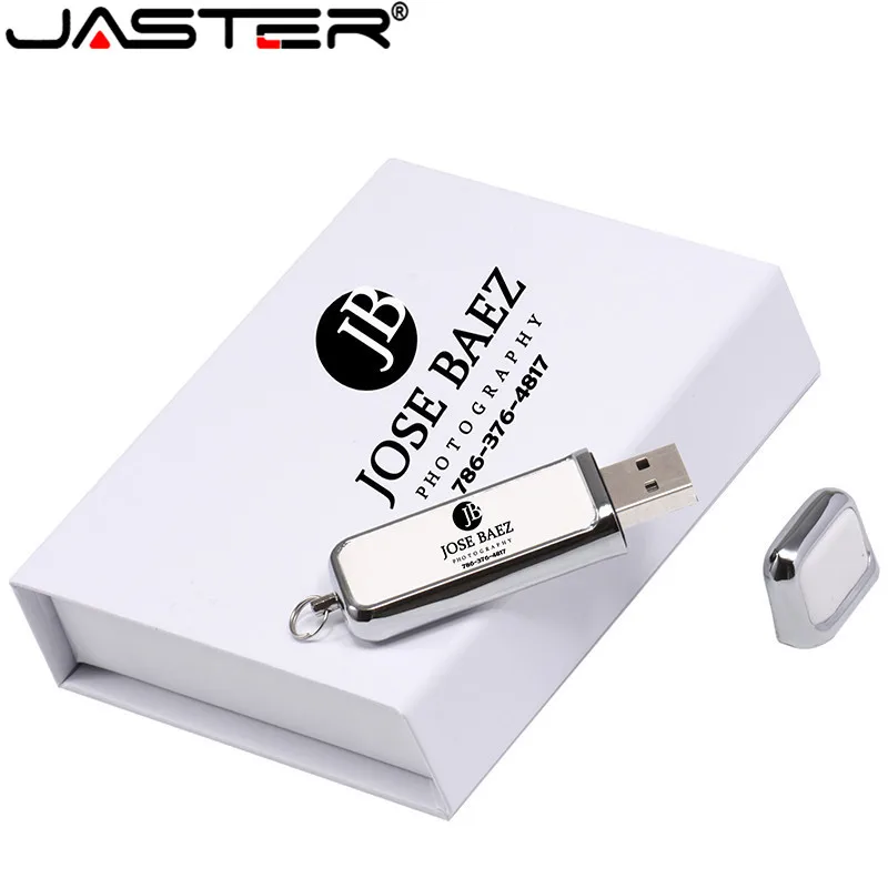 JASTE Высокое качество кожаный usb с коробкой usb 2,0 флеш-накопитель