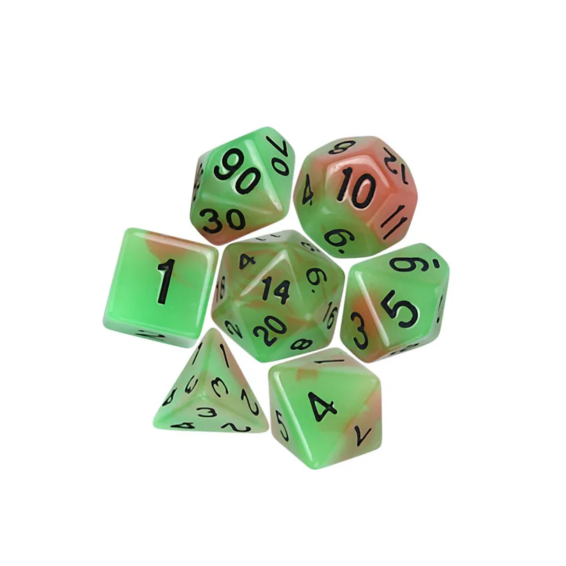 New 7pcs Creative Universe Dice Multi Side Acrylic Dice Game dungeons and dragons Polyhedral Dice set Game gift #3m11 (12)