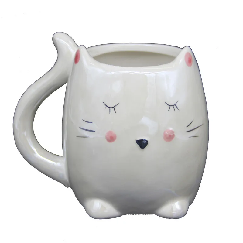 Кофейная кружка с милым котом 300 мл чашка мультяшным животным котенком