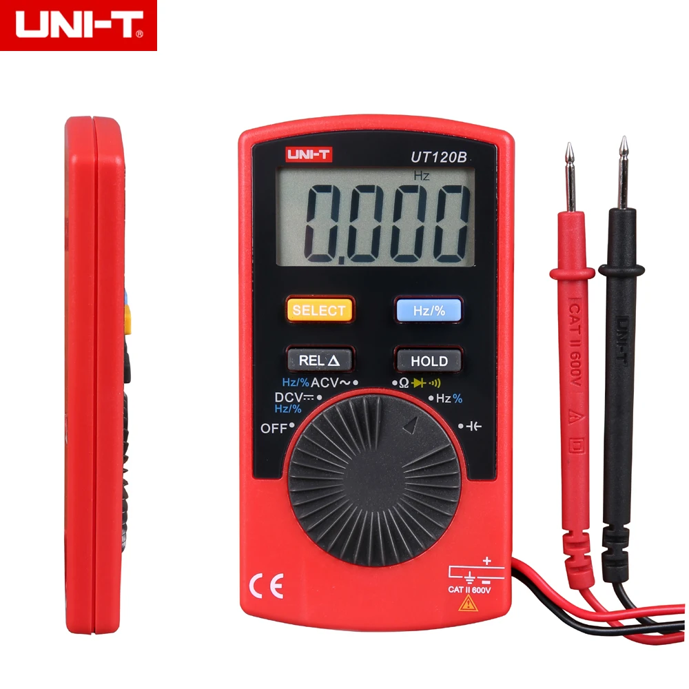 UNI-T UT120B LCD цифровой карманный вольтметр тестер переменного тока мультиметр Авто
