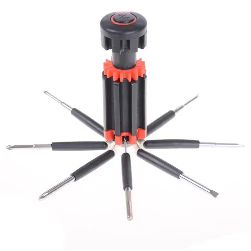 

Light Up Flashlight tool Set 8 in 1 4.72'' x 1.57'' Multi Portable Screwdriver with 6 LED Torch Tools
