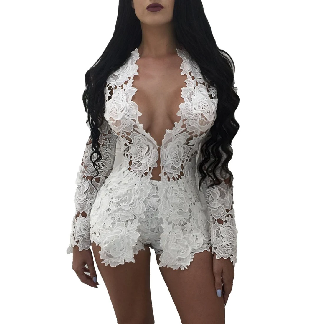 Yjsfg دار أزياء المرأة الرباط الجوف خارج 2 قطعة تعيين playsuits مثير 2017 الصيف قمم و السراويل مجموعات عارضة السيدات ضئيلة الأبيض