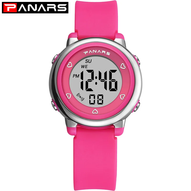 PANARS Children Boys Girls Student Wrist Watch Waterproof  LED Digital Kids Watches Fashion Sport Gift Watch Alarm Male Clock