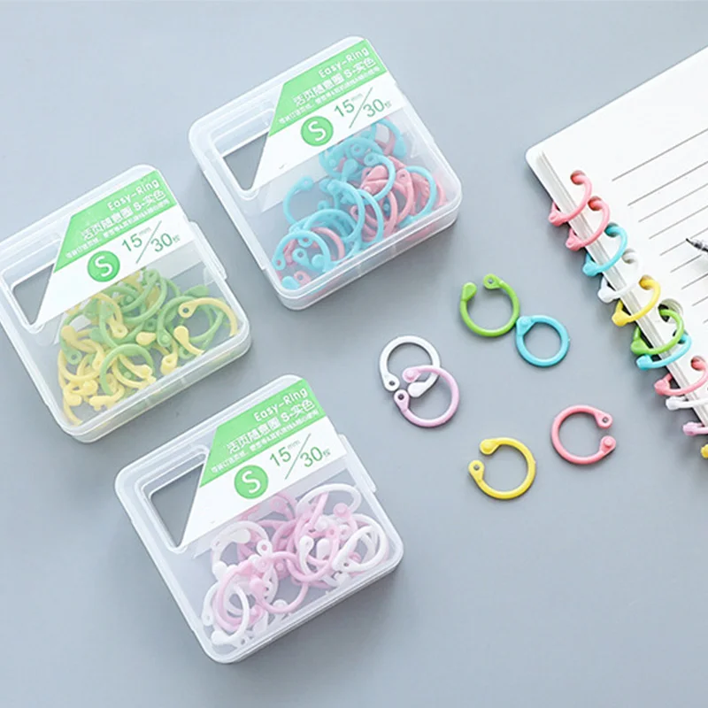 

1 box color ring DIY simple ring XL/L/S easy ring craft multifunctional plastic calendar binder utility