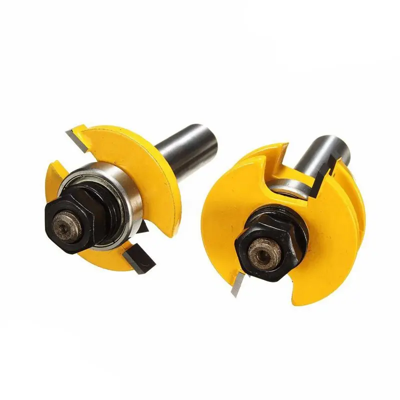 2PCS Rail Router Bit 1/2 inch Shank Shaker Woodworking Chisel Cutter | Инструменты
