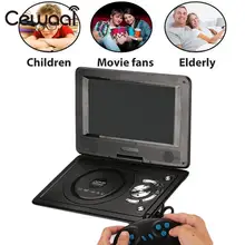 Cewaal Hot Sale 9” LCD Display 720P HD VCD DVD Media Player EU Plug Portable Support MP3 Player Professional Kid Boy Music Gift