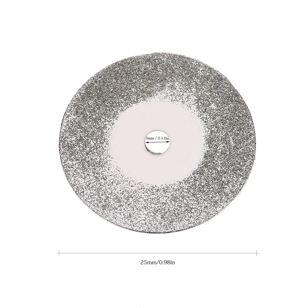 10 шт. 25/30 шлифовальные круги алмазный режущий диск вращающиеся лезвия режущий круг ломтик для Dremel электрический шлифовальный станок с 2 оправками