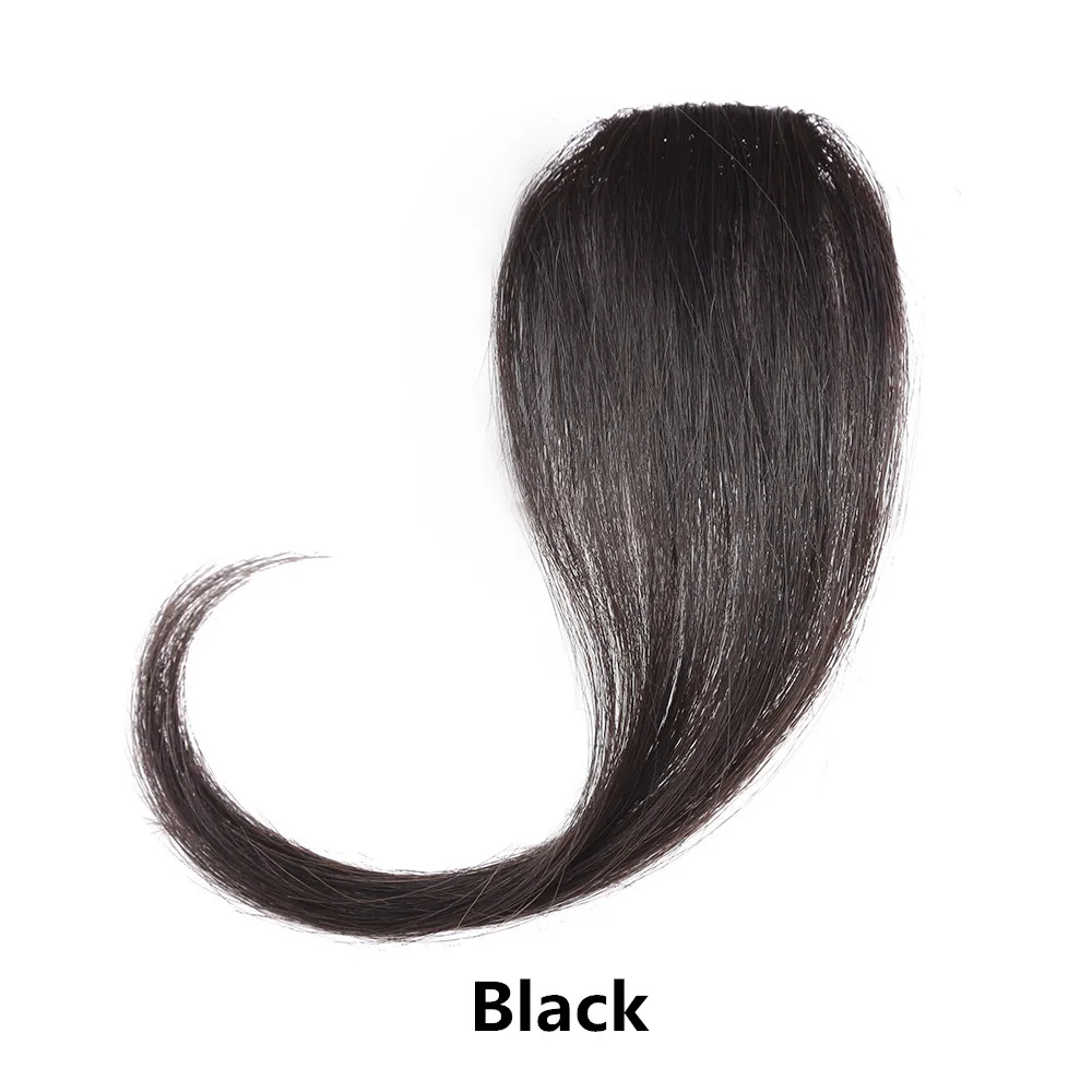Золотая красота 4 цвета 10-12 дюймов длинные средняя часть челки Клип В челке синтетические волосы для наращивания для женщин - Цвет: Натуральный чёрный