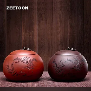 

Authentic Yixing Purple Clay Tea Caddies for 300g Bulk Tea Jar Storage Creative Vintage Nut Seasoning Barrel Candy Spices Pot