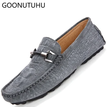 

2019 new fashion men's shoes casual leather suede loafers male classics nice slip on shoe man comfortable driving shoes for men