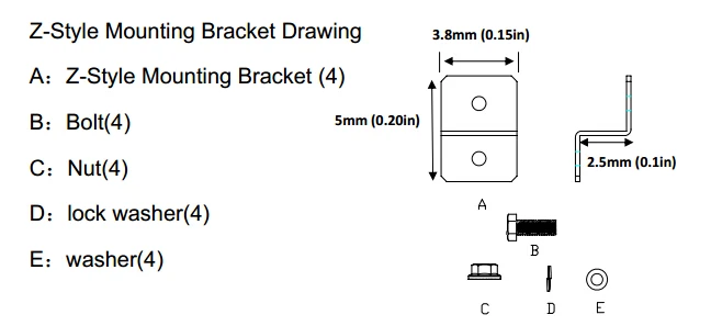 Panel Solar Z Soportes 38mm Juego De 4 Panel Solar Z Soporte Solar Soporte Solar Bracket Z Bracketpanel Mounting Brackets Aliexpress