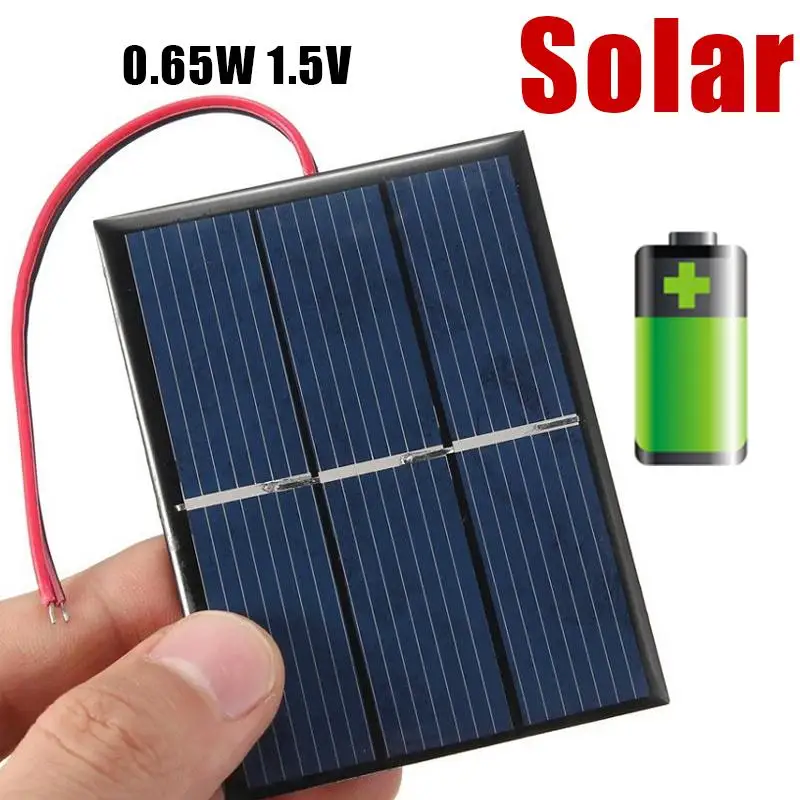 MVpower 0.65W 1.5V Mini Solar Cells Battery Charging Panel Solar DIY