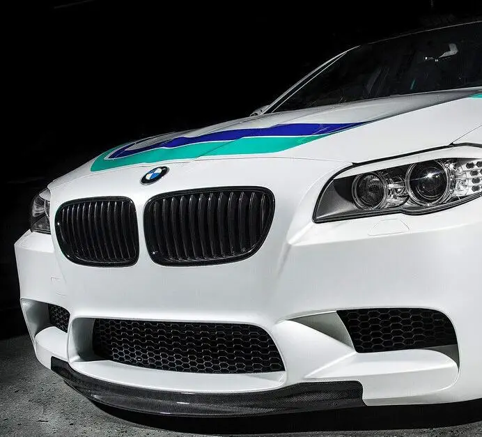 100% углеродное волокно передний бампер спойлер Диффузор Крышка для BMW F10 F18 M5 стиль