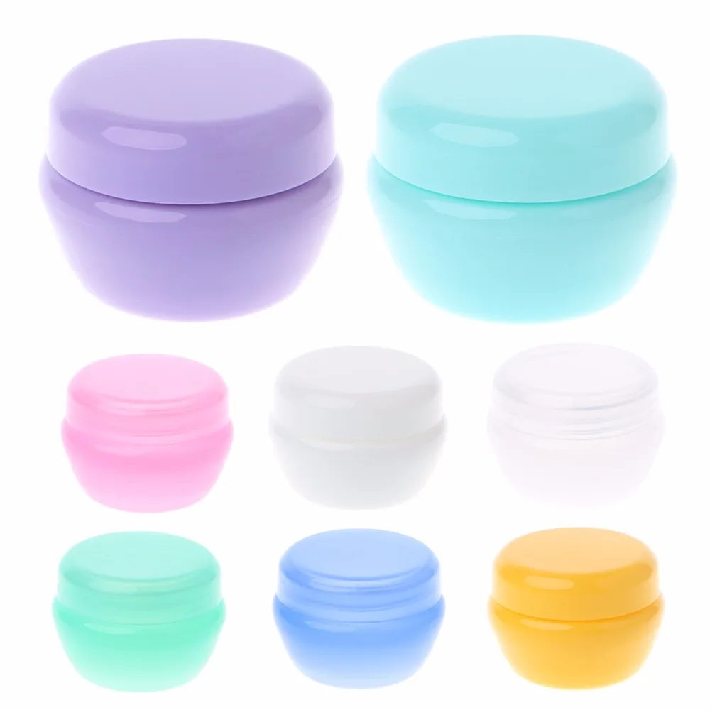 

1Pc More Colorful Mini Sample Bottle Cosmetic Makeup Jar Pot Cream Lip Balm Container Inner Lid 5g/10g/20g
