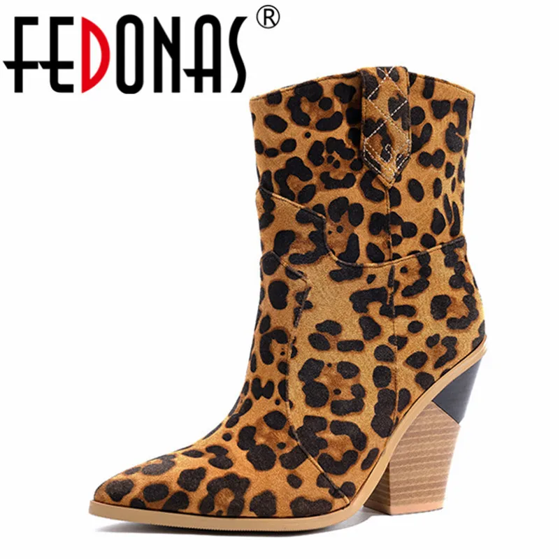 

FEDONAS Top Quality Fashion Women High Heels Autumn Winter Shoes Woman Sexy Pointed Toe Motorcycle Boots Party Shoes High Boots