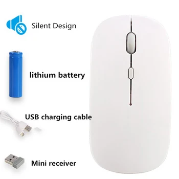 

Rechargeable Bluetooth Wireless Mouse Silent USB Optical Mice for Computer PC