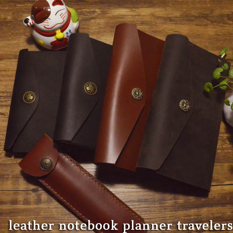 Leather Journal Travelers Notebook Passport Pocket Vintage First Layer Cowhide Gift Handmade