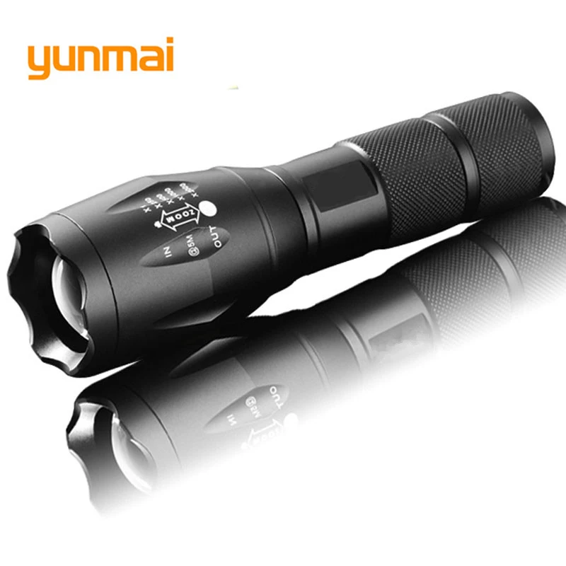 yunmai led 3800 LM 5-Mode linterna XM-L T6 LED Flashlight Zoomable Focus Torche zaklamp hand Light by 18650 or 3*AAA camping Q20