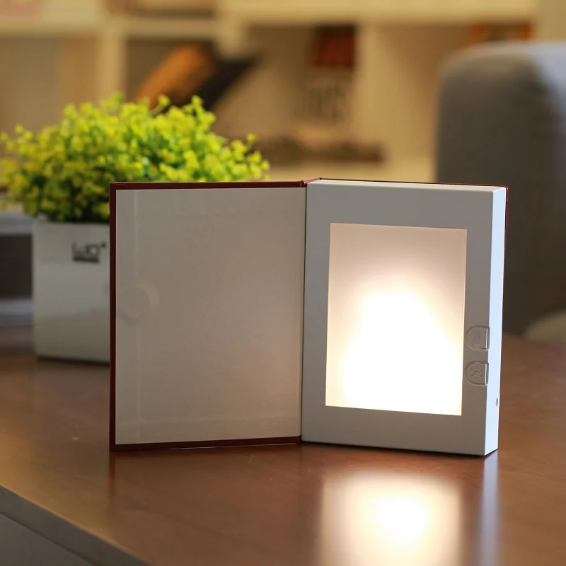 

LED Magic Fire Book Light LED Night Light LED Flame Effect Nightlight Table Book Shape Flickering Emulation Decorative Lamp