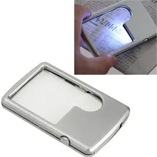 Xinxiang LED illuminated Magnifier 89*57*9mm Credit Card Led Magnifier 3x/6x Loupe With Light Leather Case Magnifying Glass led light magnifier