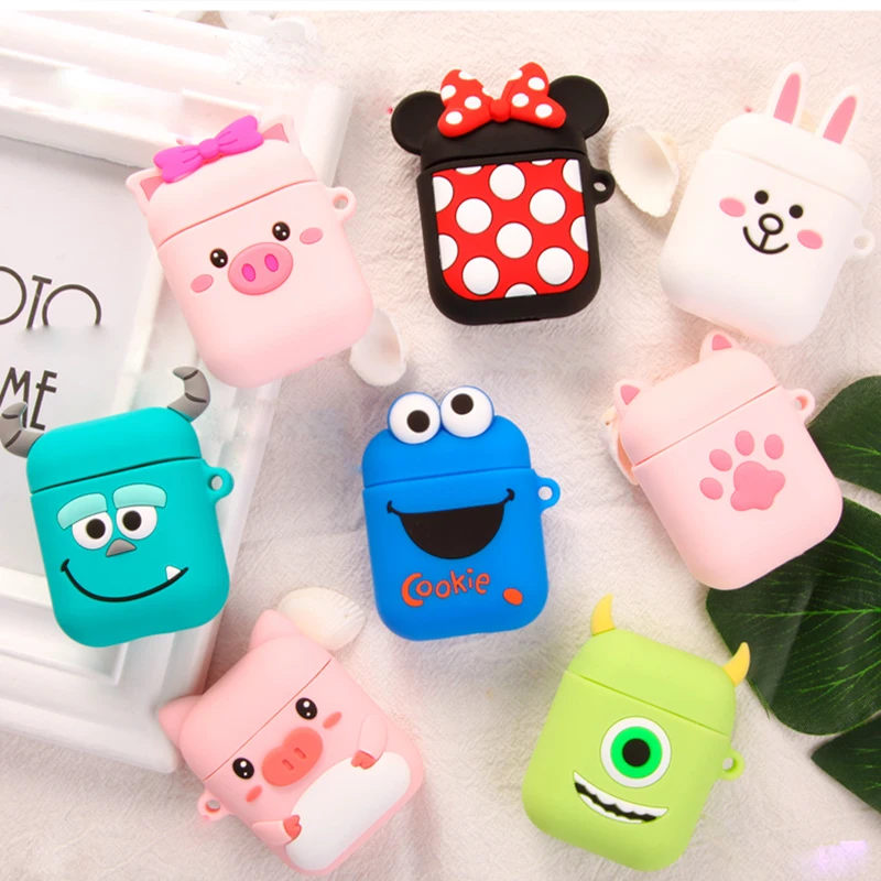 

Cartoon Animal Case For AirPods Bluetooth Wireless Earphone Case For Apple Airpods 2 1 Headphone Cover Accessories Charging Box